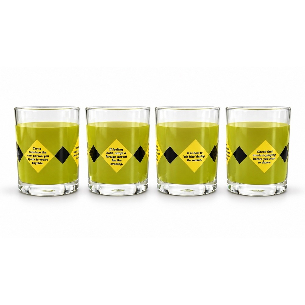 Rare Vintage 2003 Neiman Marcus Rules of Etiquette Glasses Set of 4 Tumblers